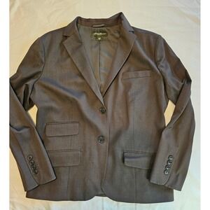 Eddie Bauer Women's Olive Green Wool Blend Blazer Suit Jacket Size 18